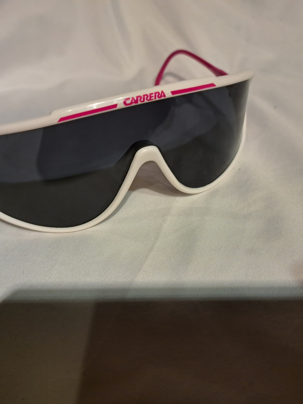 Carrera White and Pink Shield Sunglasses